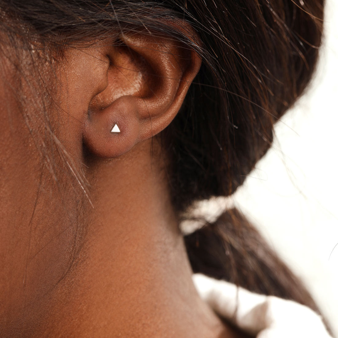 Super Fine Triangle Studs Earrings for Women - Hypoallergenic Stainless Steel Small Geometric Studs - Perfect for Everyday Wear, Parties & Gifting