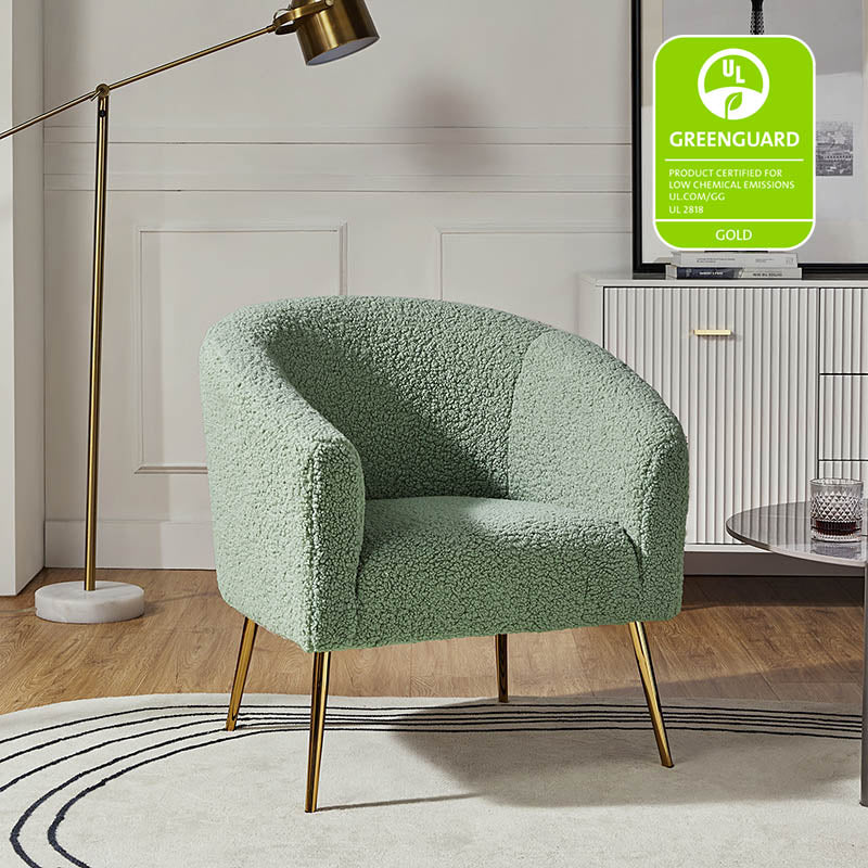Bari Barrel Armchair - Modern Upholstered Accent Chair for Living Room, Bedroom & Office - Comfortable Lounge Seating with Stylish Design