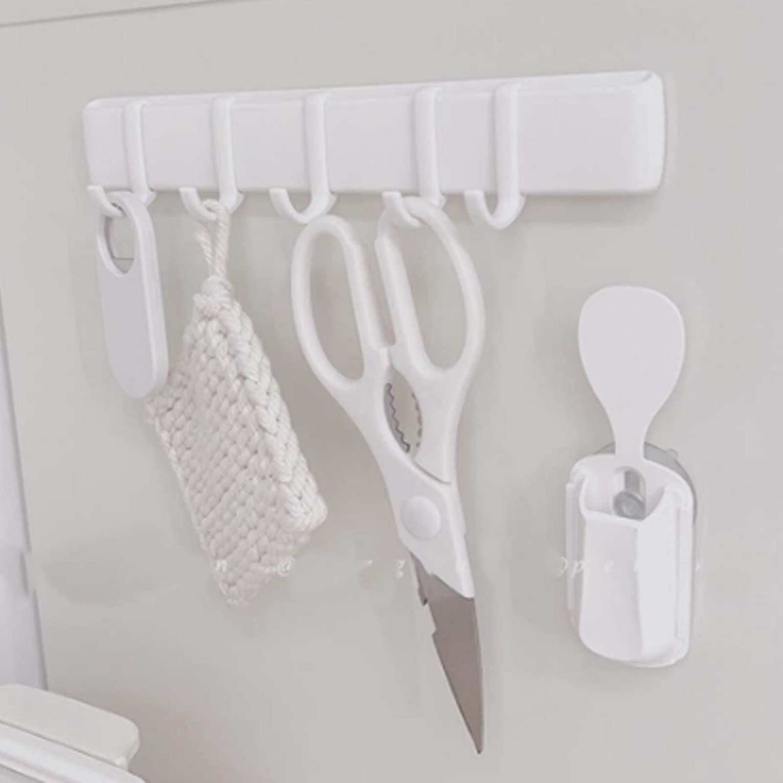 Non-Slip Suction Cup Spoon Holder - Rice Paddle & Spatula Organizer with Strong Adhesive for Kitchen, Countertop - Perfect for Cooking, Serving Rice, Potatoes & More