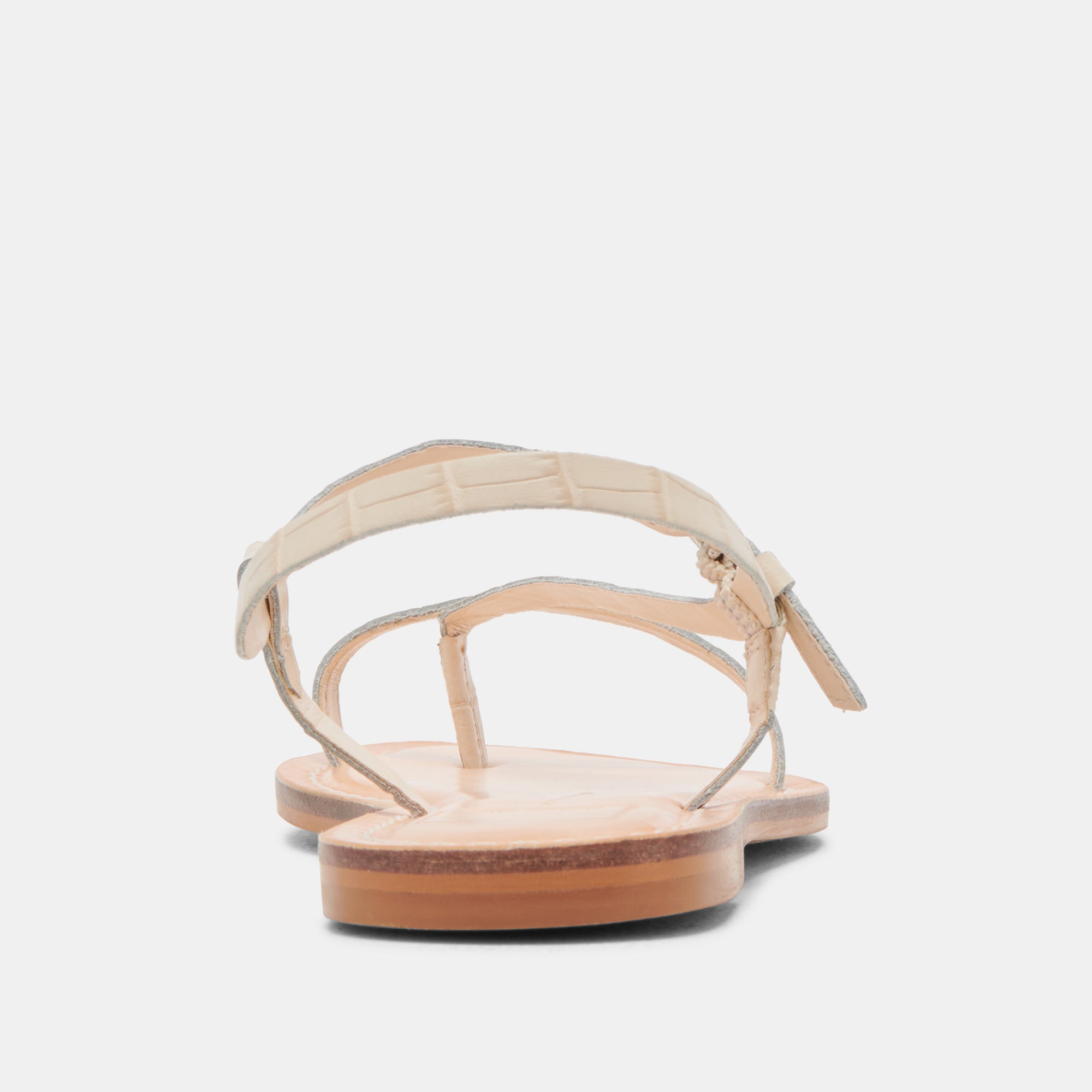WANDRE Leather Sandals for Women - Bone Embossed Design, Comfortable & Stylish Footwear for Summer, Beach, and Casual Outings