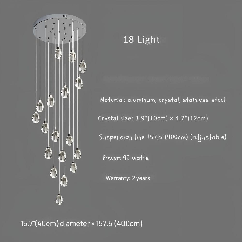 Sensa Crystal Stairwell Lighting - Elegant LED Step Lights for Modern Homes, Staircases, Hallways & Outdoor Pathways | Dimmable, Energy-Efficient & Waterproof Design