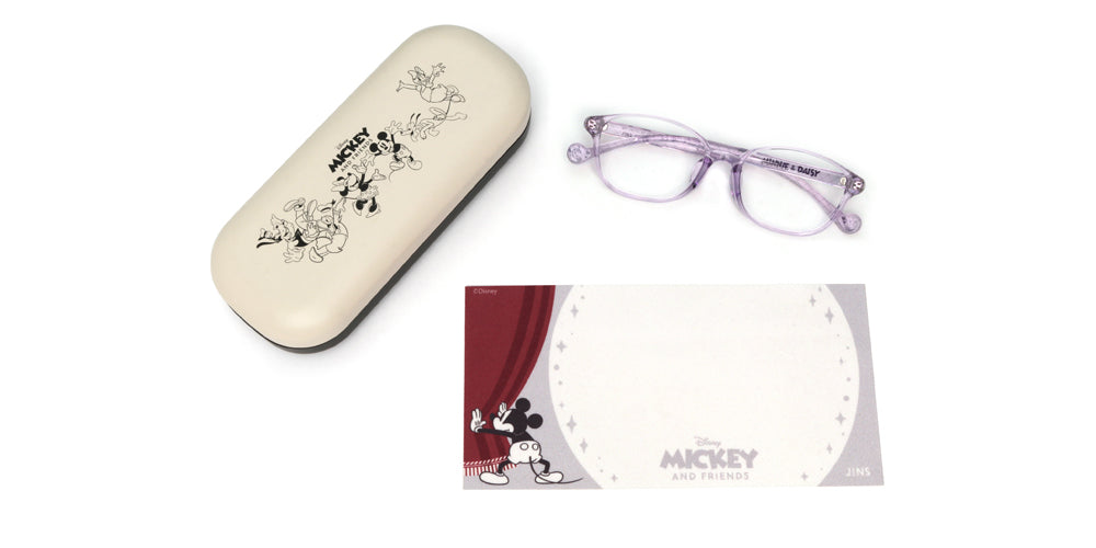 JINS x Disney Minnie & Daisy Kids Glasses Frame 021 - Cute Cartoon Eyewear for Girls, Lightweight & Durable, Perfect for School, Playtime & Disney Theme Parties