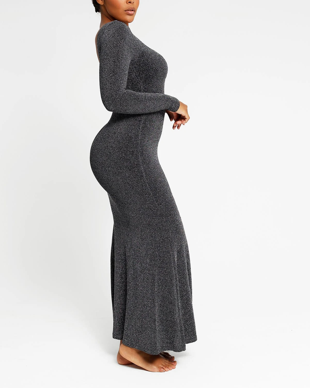 Elegant Long Sleeve Mermaid Bodycon Dress for Women - Slimming Evening Gown for Parties, Weddings & Special Occasions