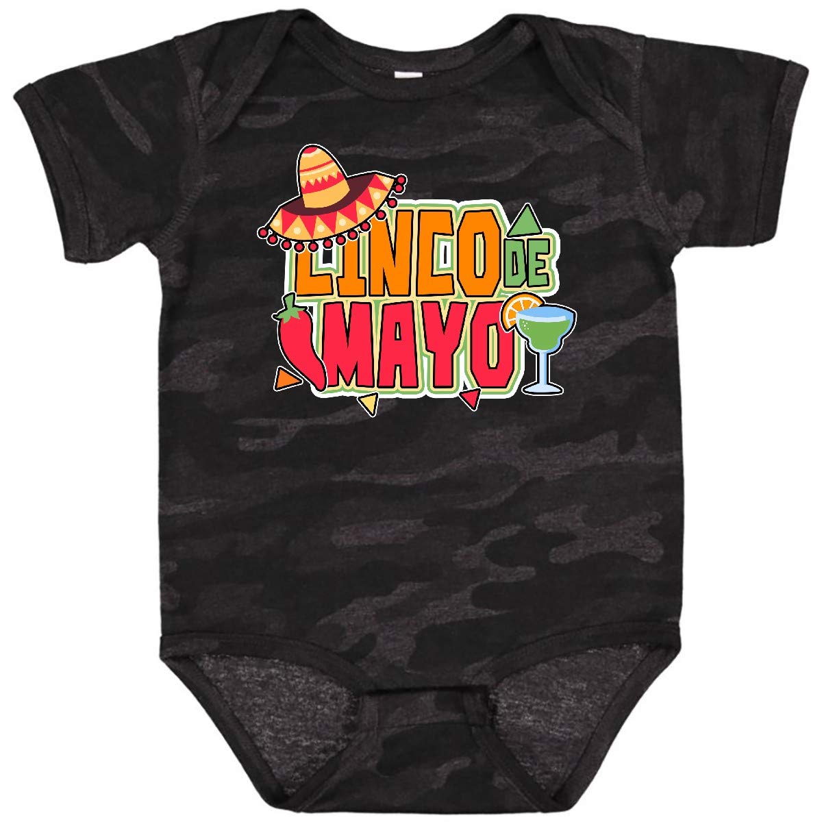 Inktastic Cinco De Mayo Sombrero Red Pepper & Drink Baby Bodysuit - Cute Mexican Fiesta Outfit for Infants, Perfect for Parties & Celebrations