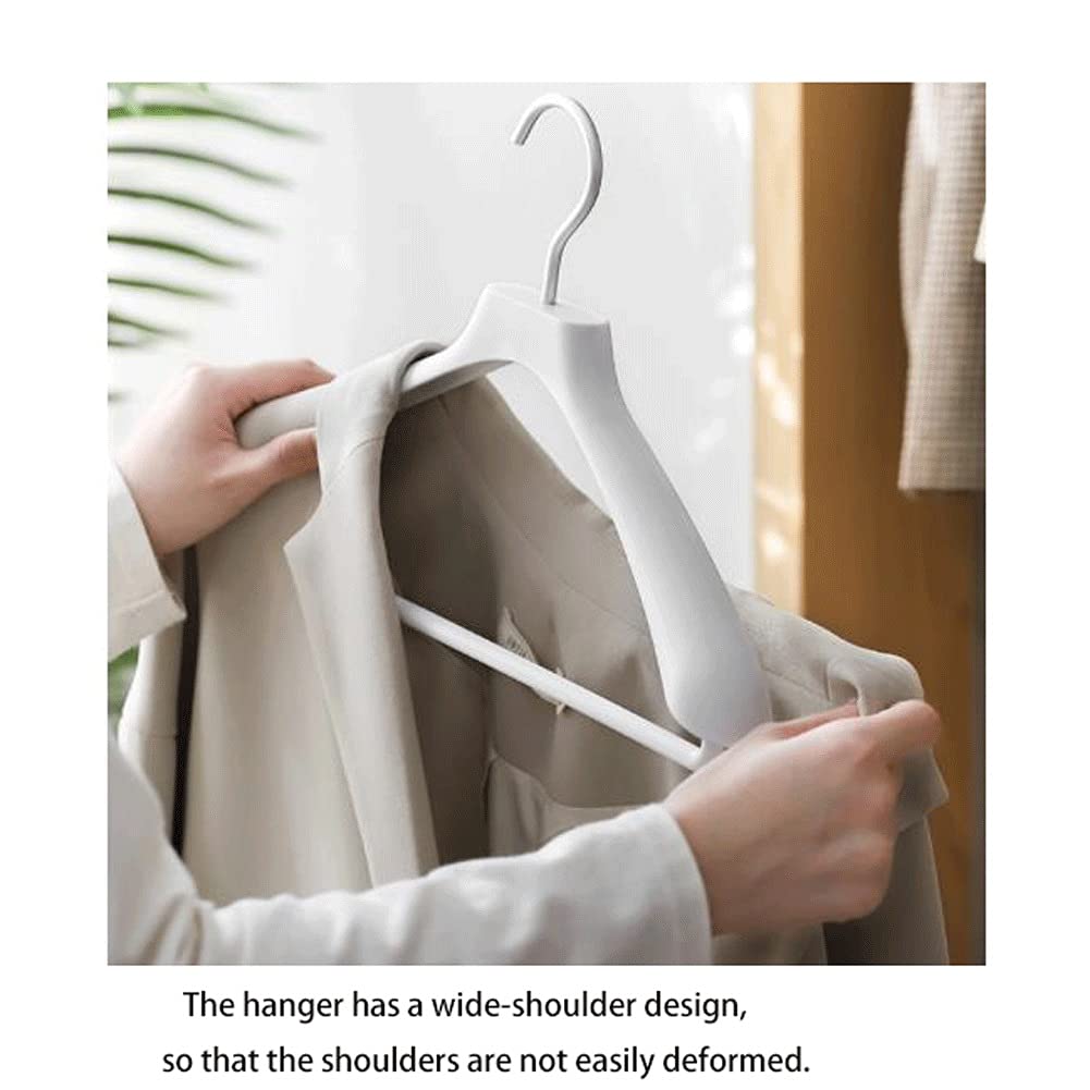 Premium Thickened Wide Shoulder Non-Slip Coat Hangers - 10 Pack Space Saving Closet Organizers for Jackets, Dresses & Suits - Perfect for Home, Office & Travel Wardrobe Storage