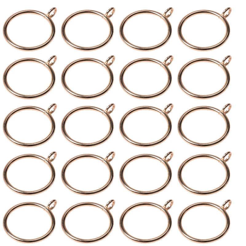 Heavy Duty Metal Curtain Rings with Eyelets - 32 Pack for Durable Drapery Hooks, Blackout Curtain Hangers - Perfect for Home, Office, and Hotel Window Treatments