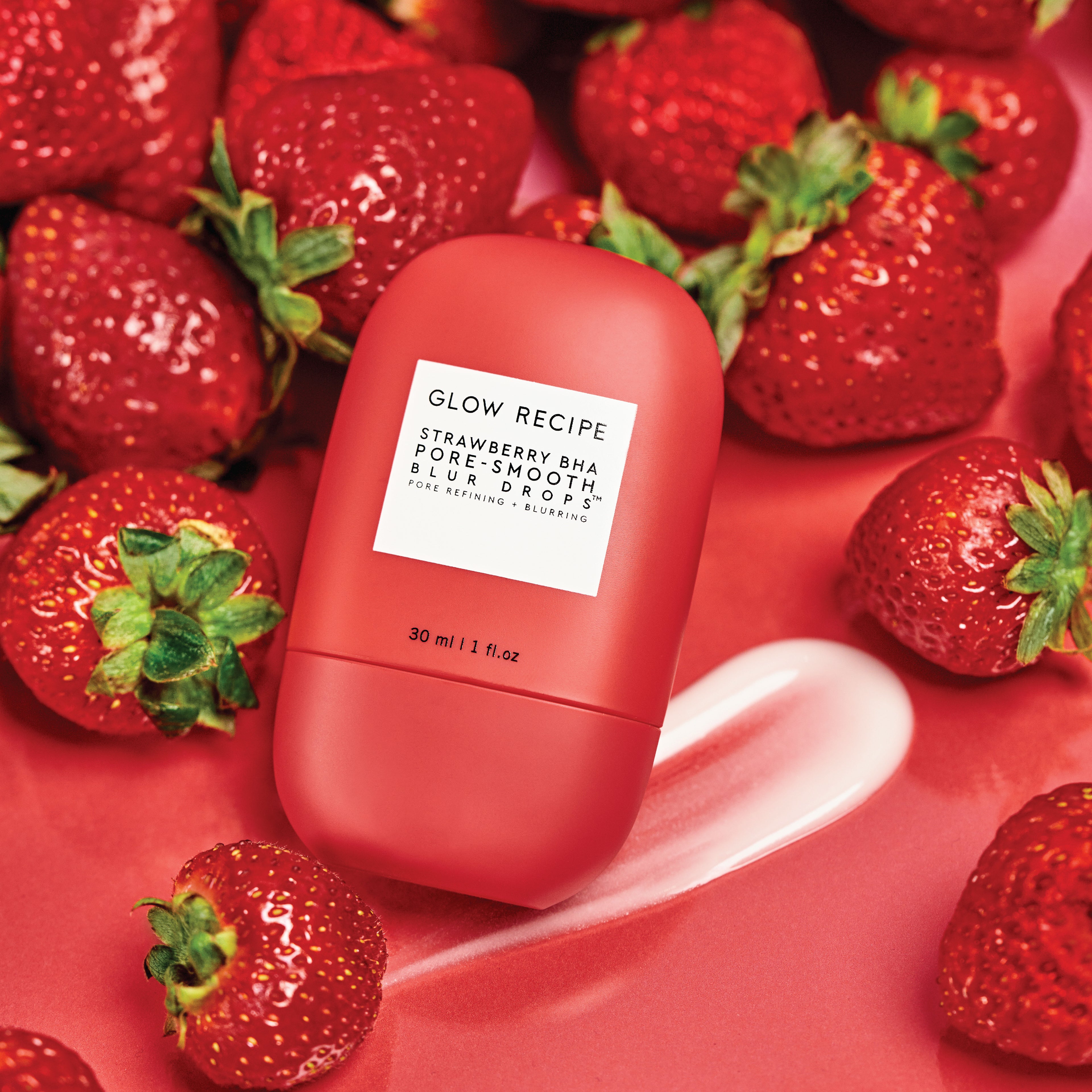 Strawberry BHA Pore Minimizing Serum - Smoothing & Blurring Face Drops for Oily & Acne-Prone Skin | Perfect for Daily Skincare & Makeup Prep