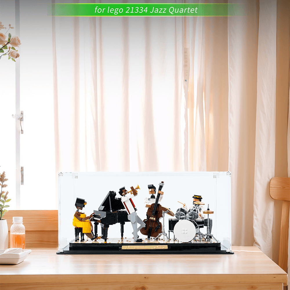 LEGO 21334 Ideas Jazz Quartet Display Case - Premium Acrylic Showcase for LEGO Jazz Band Set - Perfect for Home Decor, Office Display & Collector's Showcase