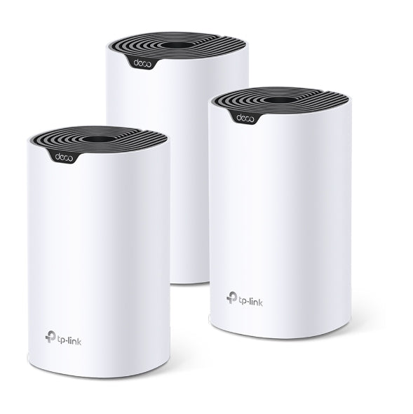 Deco S4 (3-Pack) AC1200 Whole Home Mesh WiFi System - Seamless Coverage for Large Houses, Smart Homes & Gaming