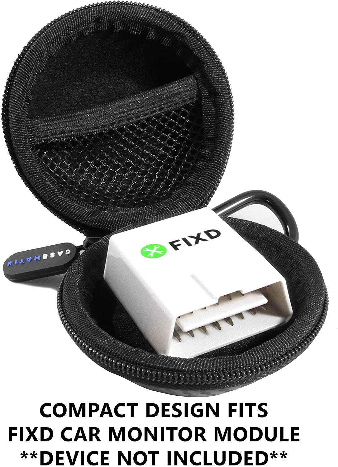 CASEMATIX OBD Carry Case for FIXD OBD2 Bluetooth Car Diagnostic Tool - Protective Storage Case for Auto Health Monitor Device (Case Only) - Perfect for Mechanics & DIY Car Maintenance