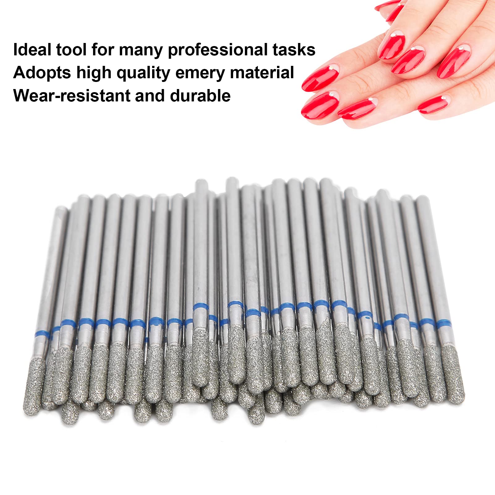 2 Pack Nail Drill Bits Set - M-41.25 Abrasion Resistant Nail Grinding Heads for Professional Manicures & Pedicures | Portable Nail Polishing Tools for Home Salon & Nail Care | Perfect for Men's Grooming & Indoor Nail Maintenance