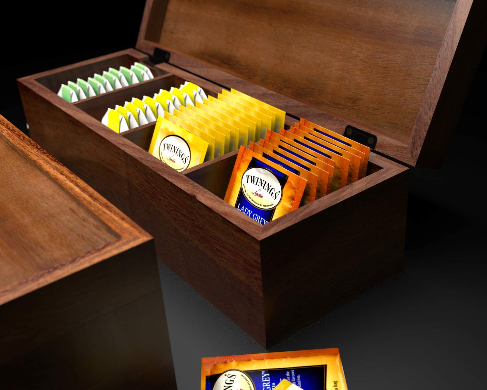 Premium Acacia Wood Tea Gift Box Set - 15.25