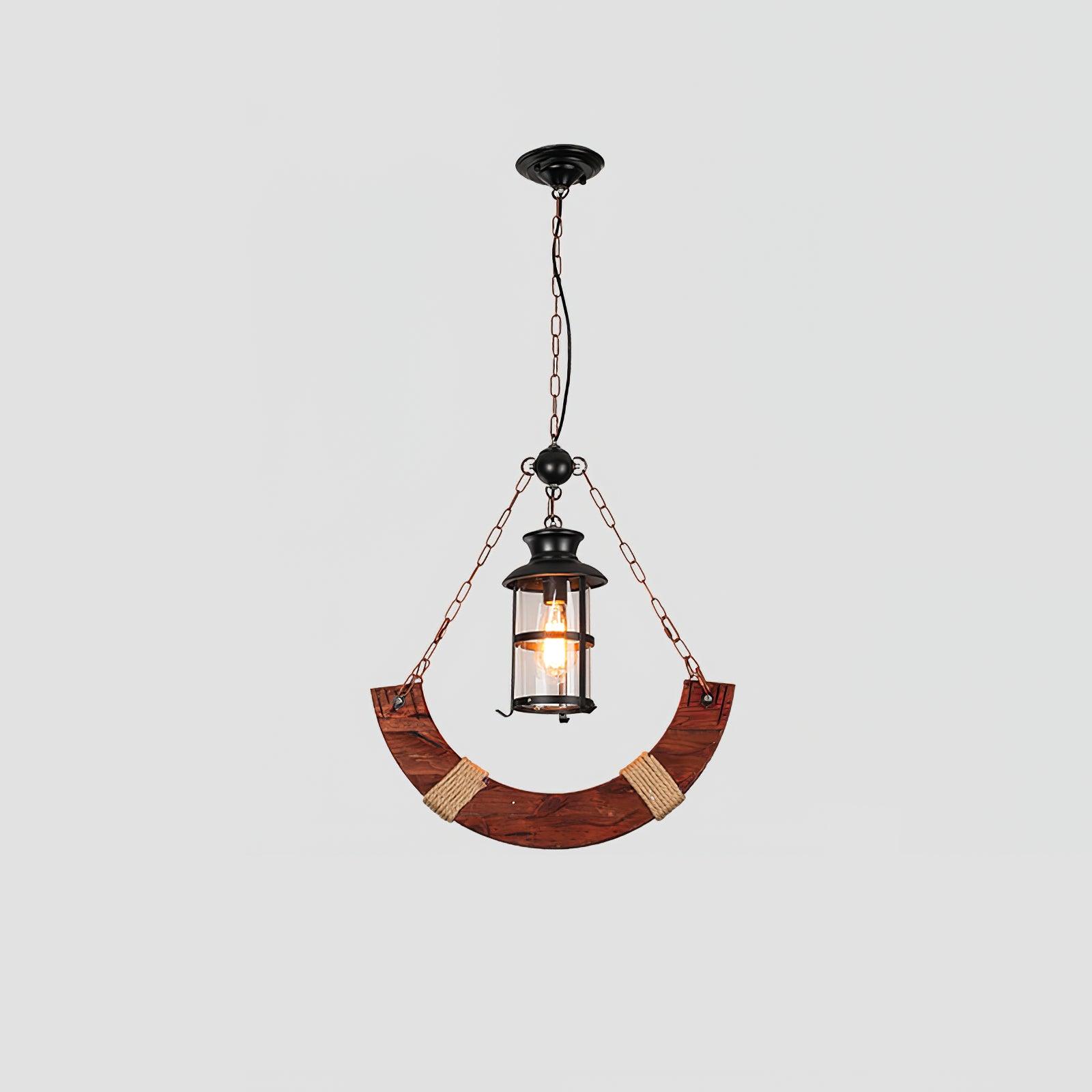Black & Brown wood & Clear glass