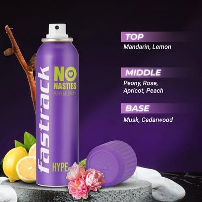 Fastrack Deodorant for Men - Floral Fragrance Perfume Spray, No Nasties, 2 Pack (135ml Each, Total 270ml) | Long-Lasting Freshness for Gym, Work & Daily Use