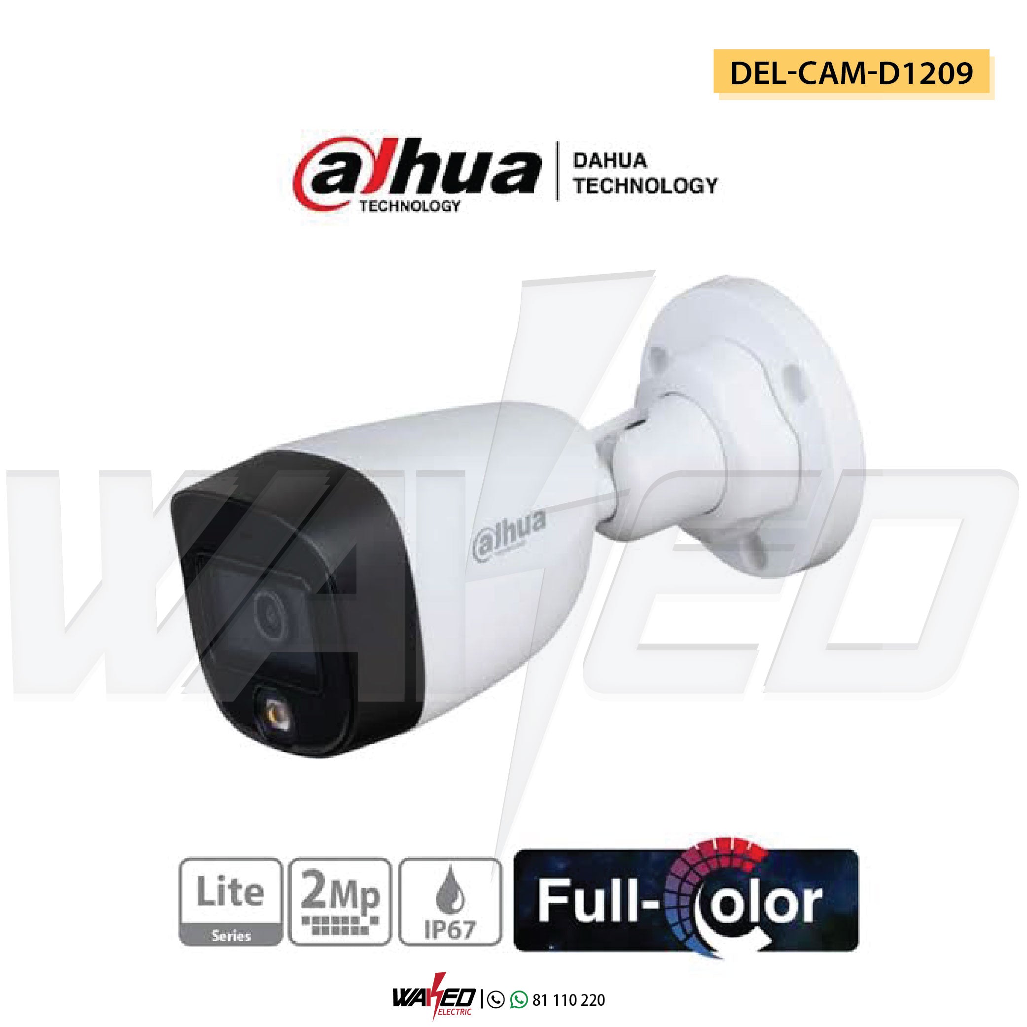 Dahua DH-HAC-HFW1209CP 5MP Outdoor Security Camera with LED Night Vision, IP67 Weatherproof, 24/7 Color Monitoring - Ideal for Home, Office & Business Surveillance