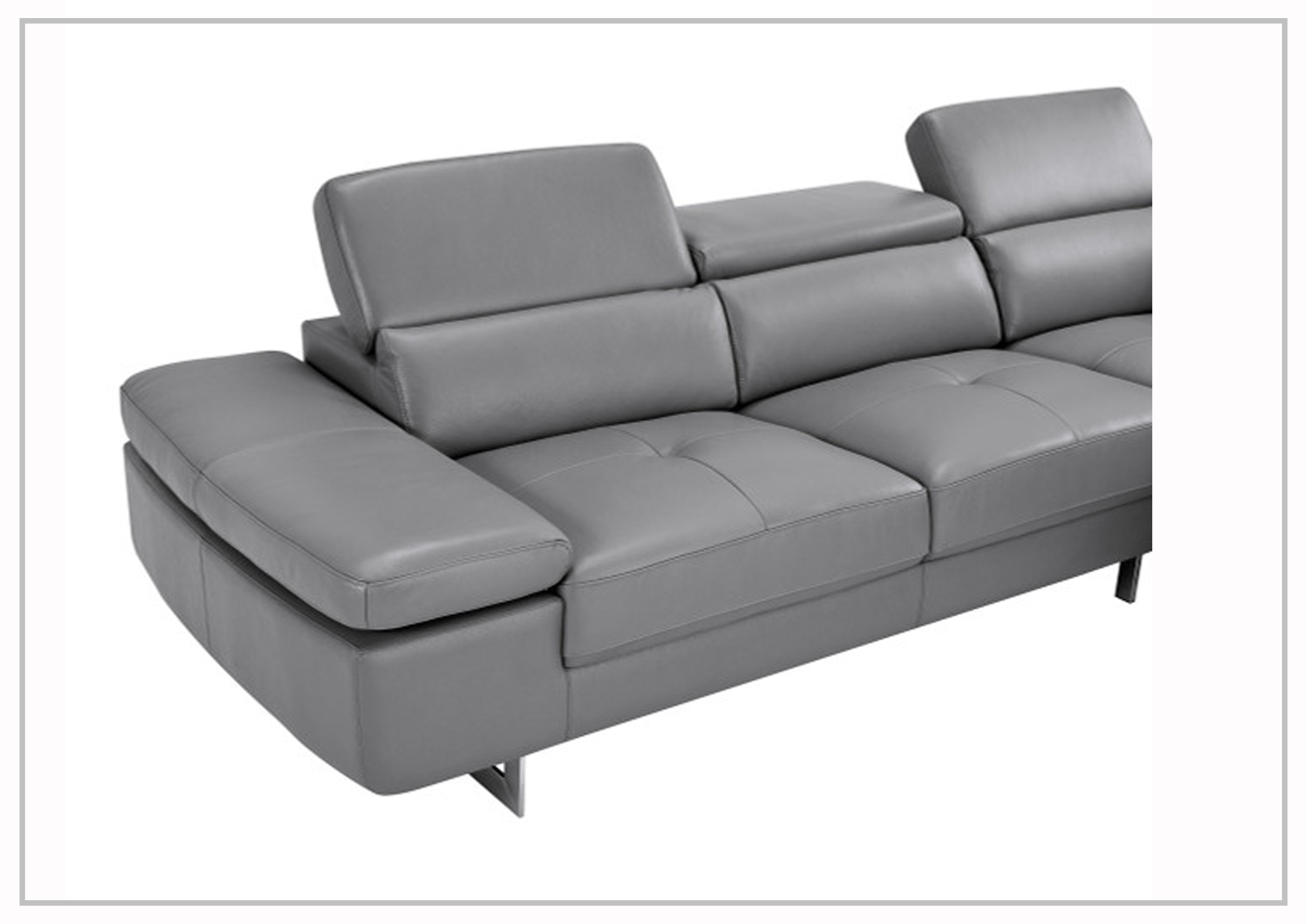 Gio Italia Cavour Mansion L-Shaped Italian Leather Sectional Sofa - Luxurious Modern Living Room Furniture for Home Theater & Family Gatherings