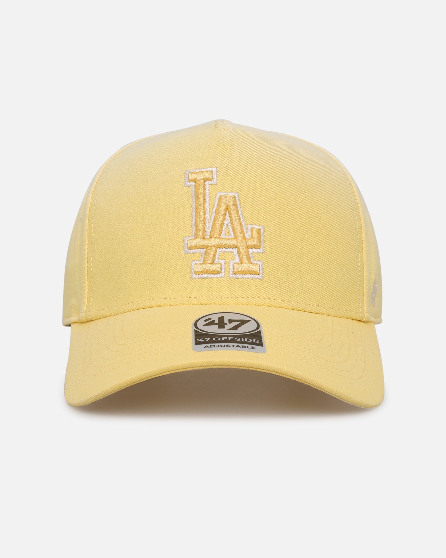 47 Brand Los Angeles Dodgers 'Sunbleach' 47 Offside Snapback Cap - Adjustable Yellow Baseball Hat for Men & Women - Perfect for Games, Streetwear & Casual Outfits