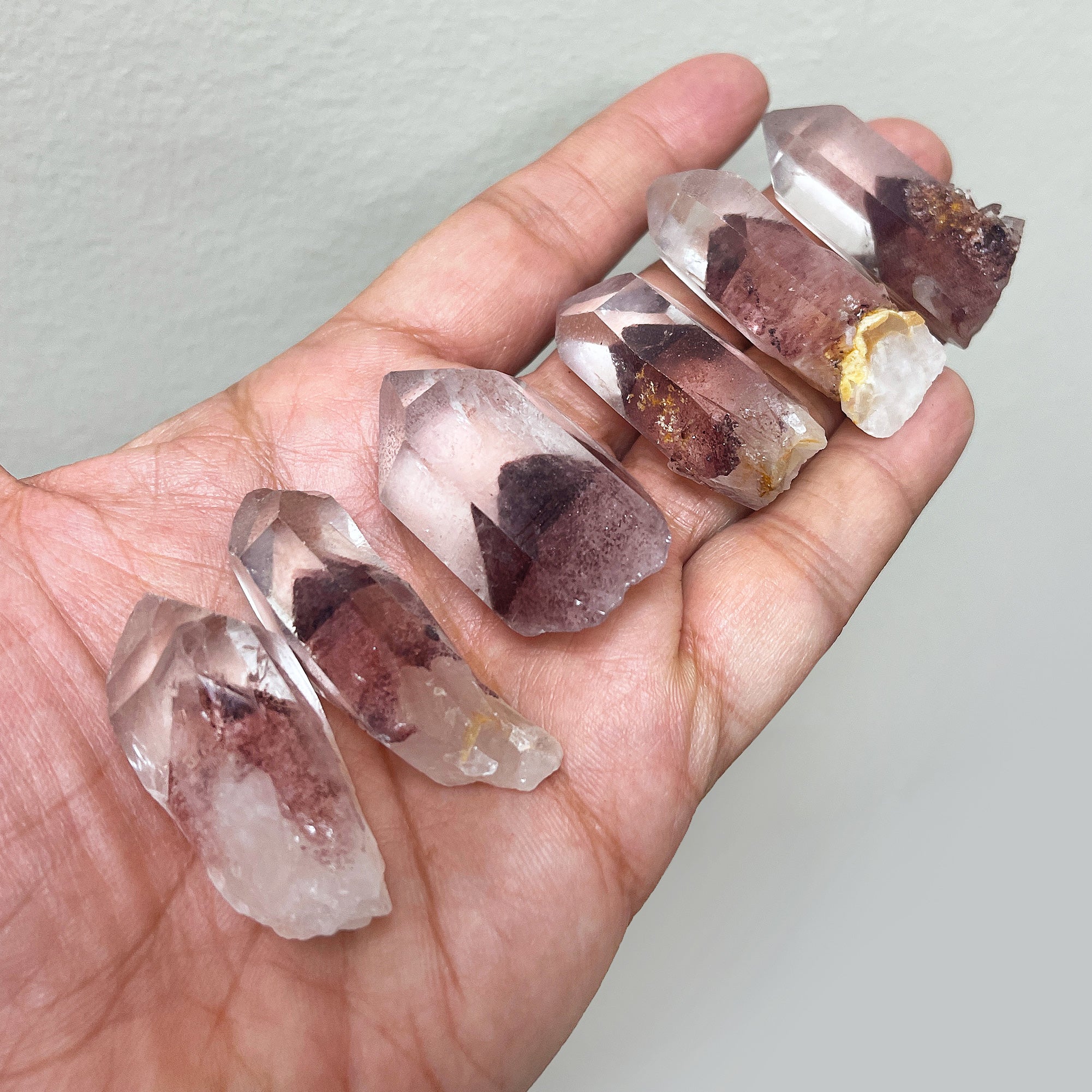 Natural Red Phantom Quartz Crystal Gemstone – Rare Healing Stone for Energy Work, Meditation & Spiritual Growth | Mineral Specimen RCR303 | Perfect for Reiki, Chakra Balancing & Home Decor