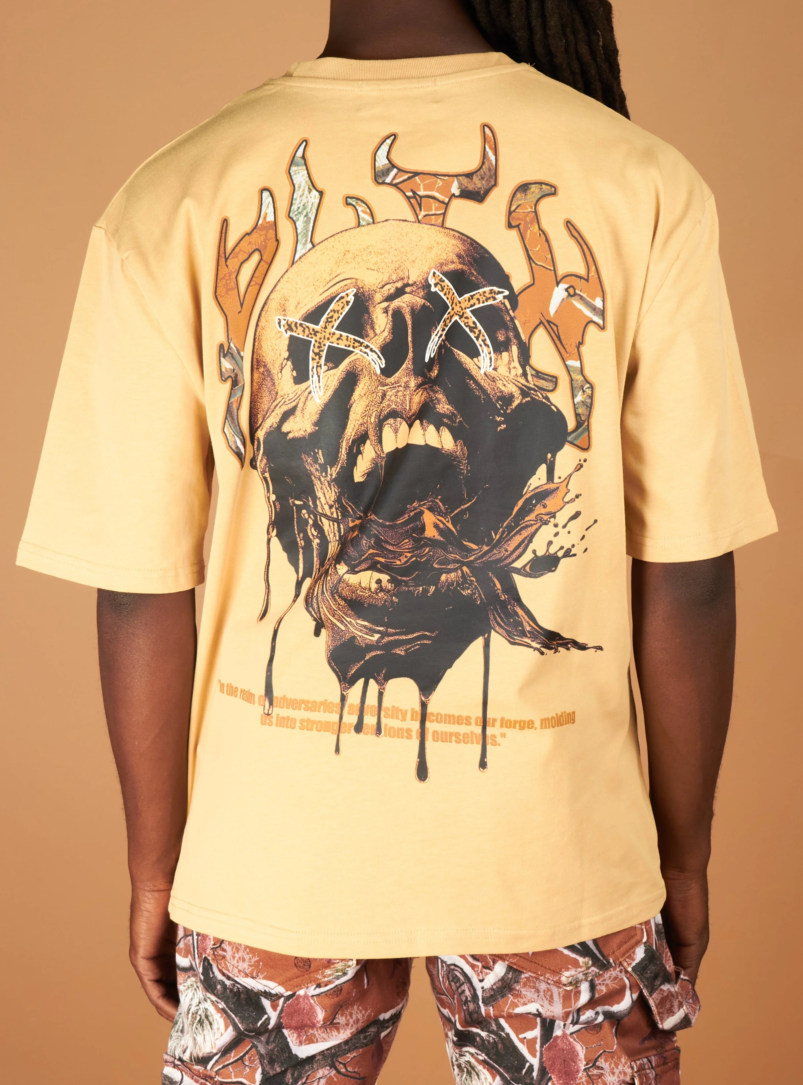 Political Slogan T-Shirt - Khaki Color - Premium Cotton Tee for Campaigns, Protests & Casual Wear