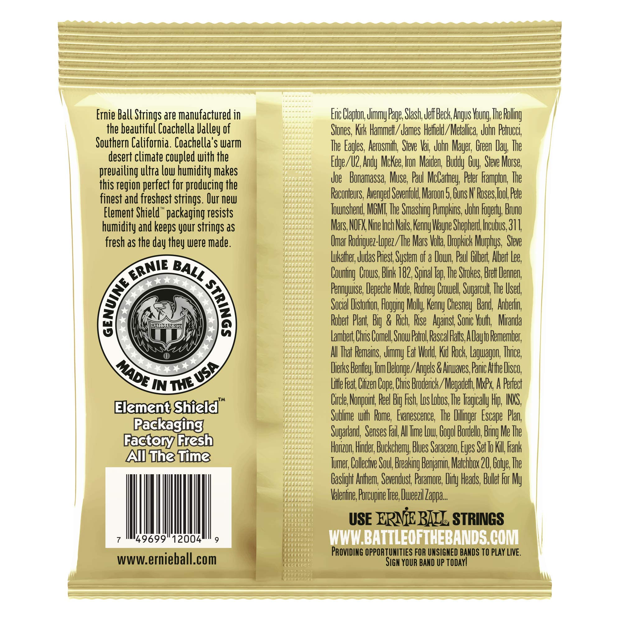 12 Sets Bulk Ernie Ball Earthwood 80/20 Bronze Light Gauge Acoustic Guitar Strings (2004) - Perfect for Beginners, Professionals & Live Performances