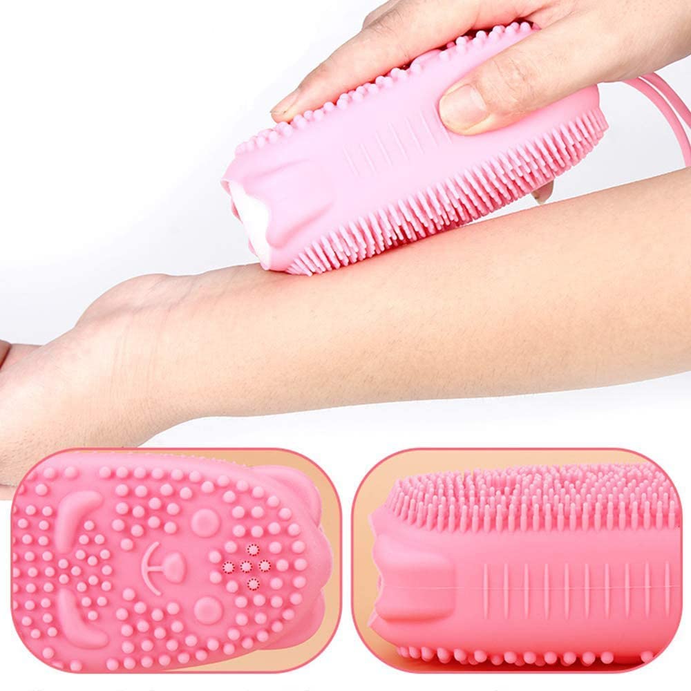 KREZON Silicone Bubble Bath Brush - Quick Foaming Body Scrubber with Massage Nubs for Shower & Bath | Exfoliating & Cleansing Skin | Random Color | Perfect for Spa Days & Sensitive Skin Care