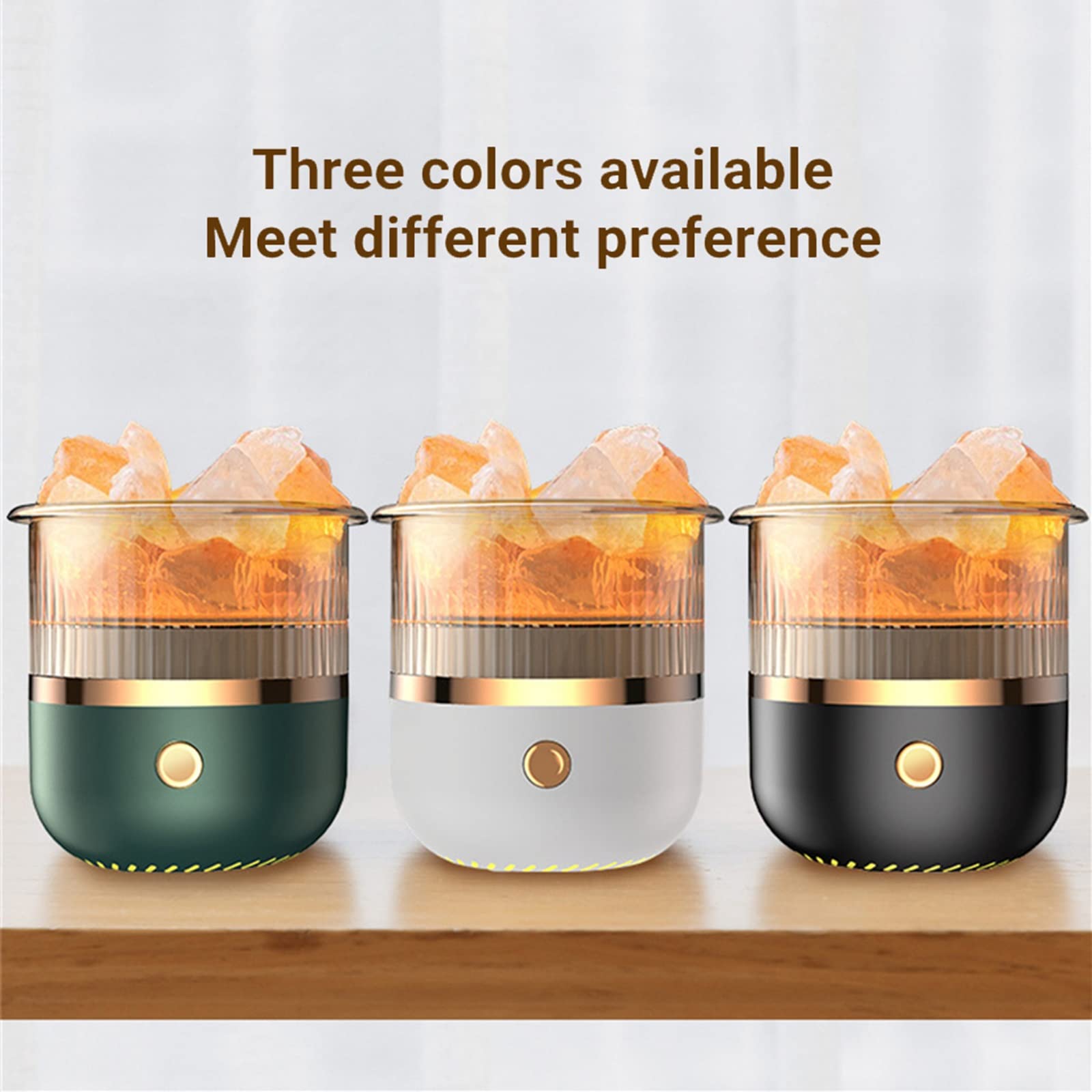 Ultrasonic Essential Oil Diffuser & Humidifier with 7 Color LED Lights - Quiet Aromatherapy Air Humidifier for Home, Office, Yoga & Bedroom - Crystal Stone Design for Relaxation & Better Sleep