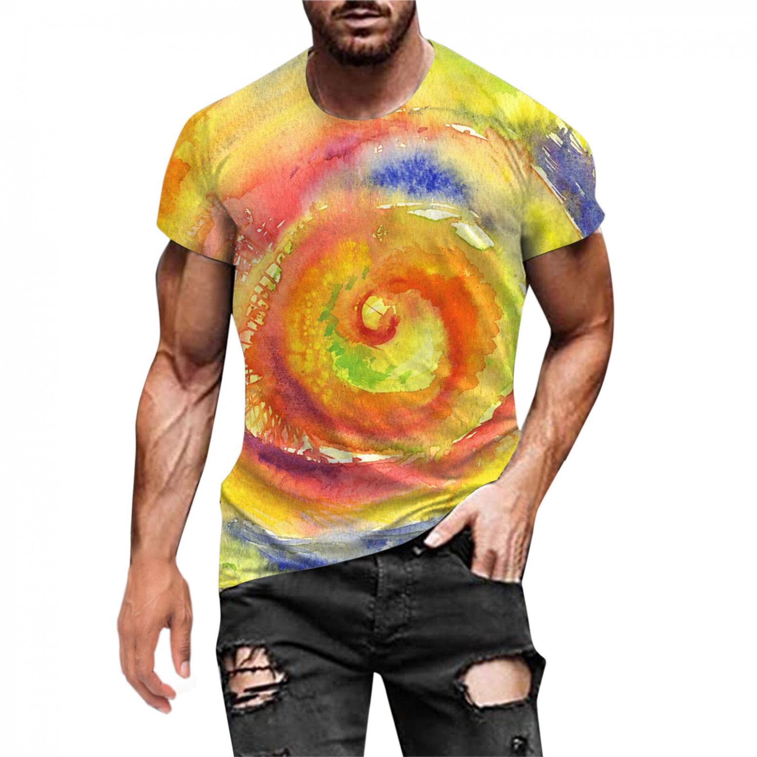 Men's 3D Graphic T-Shirts | Summer Optical Illusion Tees with Cool Designs | Short Sleeve Shirts for Casual Wear & Outdoor Activities