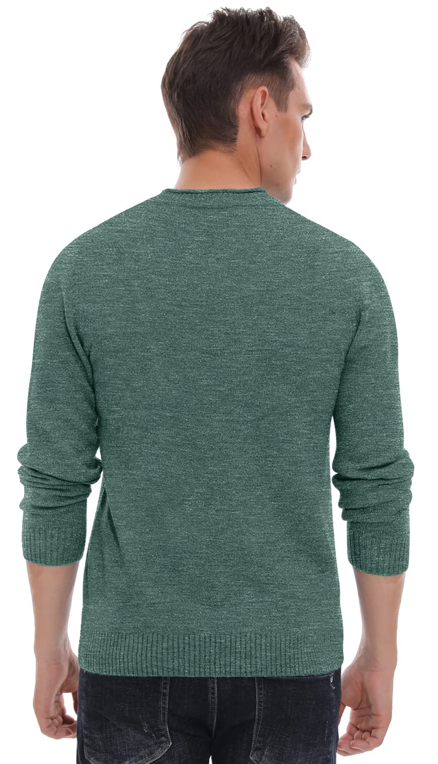 Sailwind Men's Crewneck Sweater - Soft Casual Pullover Sweater with Ribbed Cuffs & Hem | Warm Winter Knitwear for Office, Dating & Outdoor Activities