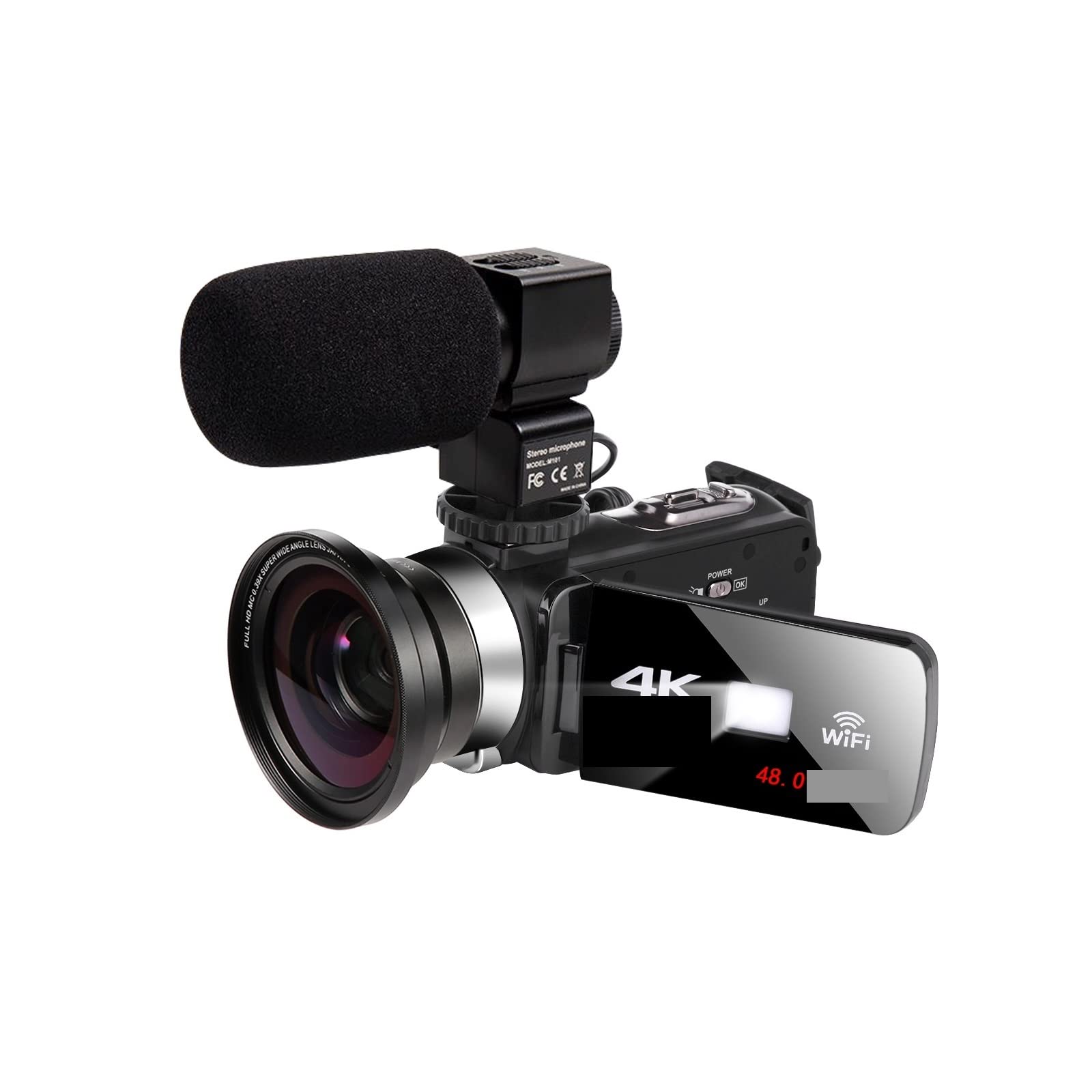 AUBEST 4K Professional Digital Video Camera Camcorder with 18X Zoom - UHD Vlogging, Live Streaming, Webcam & Recording for YouTube, TikTok, Facebook (No SD Card Included) - Perfect for Travel, Events & Content Creation