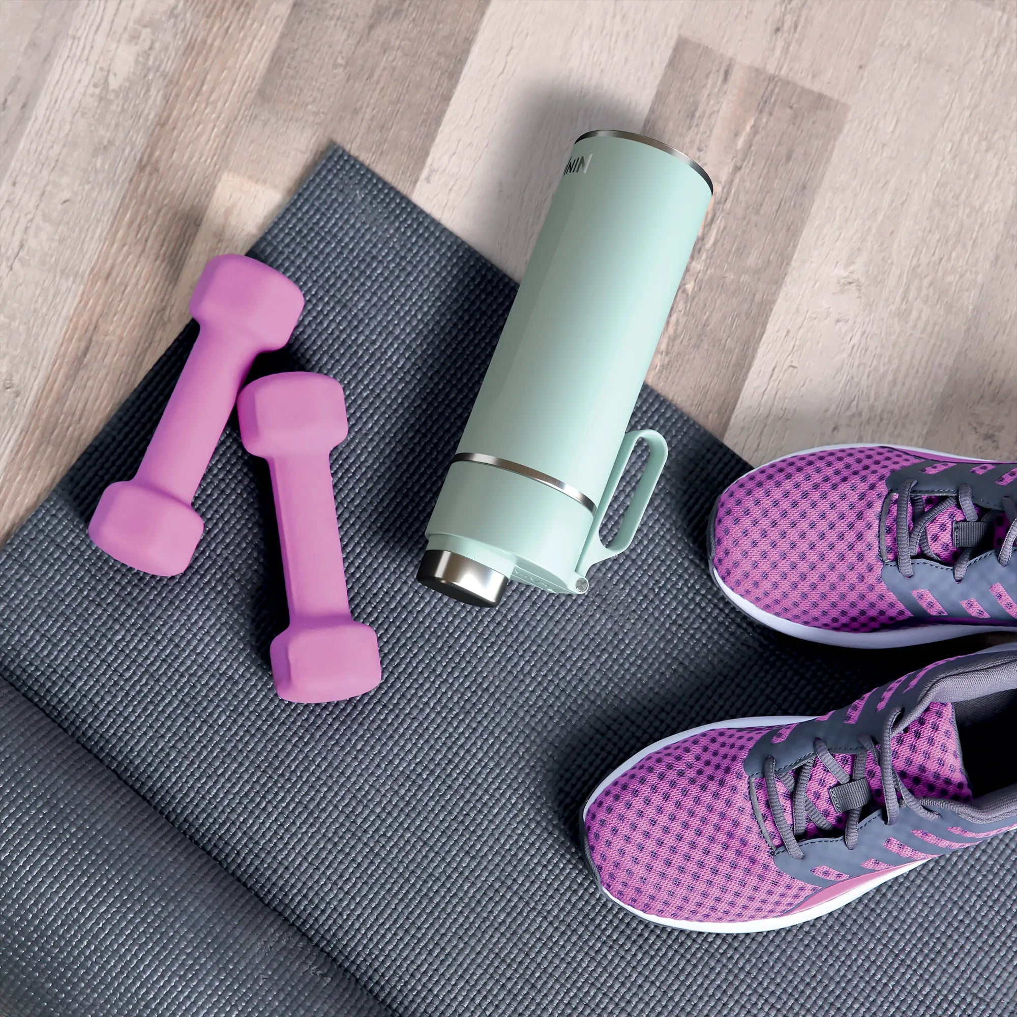 Ninja Thirsti 530ml Insulated Stainless Steel Water Bottle - Leak Proof, BPA Free, Keeps Drinks Cold for 24 Hours - Perfect for Gym, Hiking, Travel & Outdoor Activities