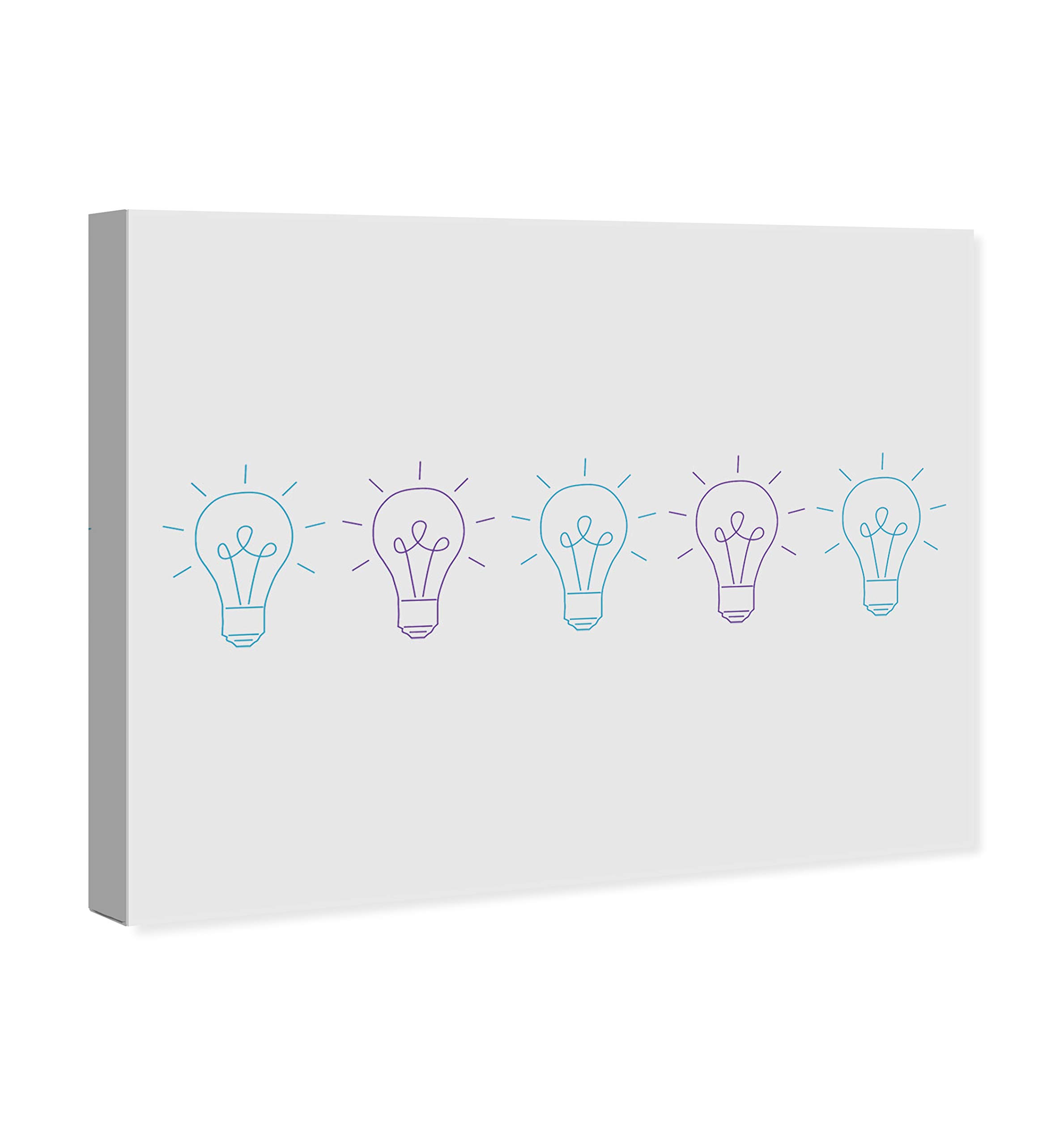 Oliver Gal Artist Co. 'Light Bulbs in Line' Wall Art Canvas Print - 30