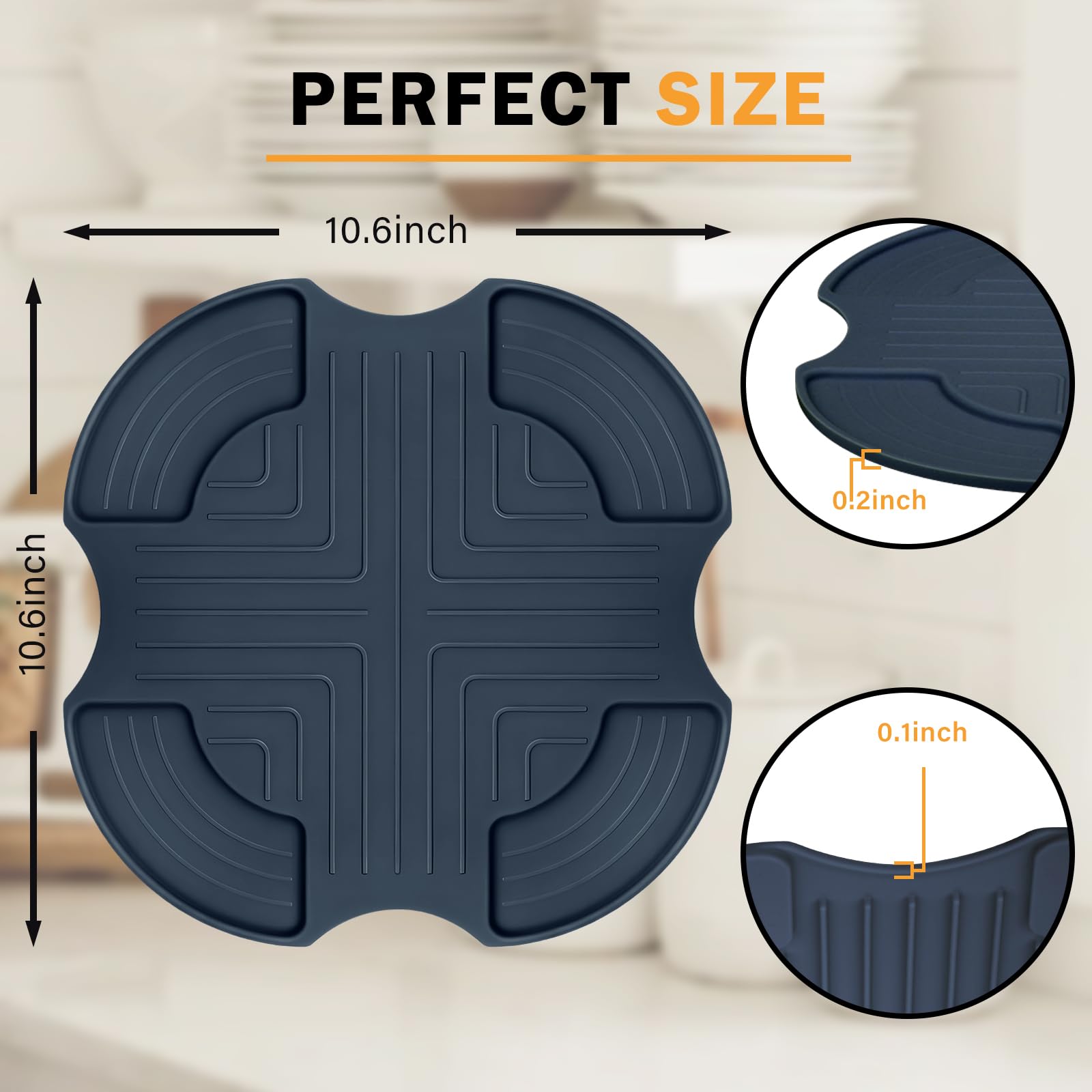 Heat-Resistant Silicone Air Fryer Trivets for Ninja Crispi & Glass Air Fryers - Non-Slip Countertop Protector Mats, Portable Hot Pads for Kitchen Use - Perfect for Baking, Roasting & Air Frying Accessories