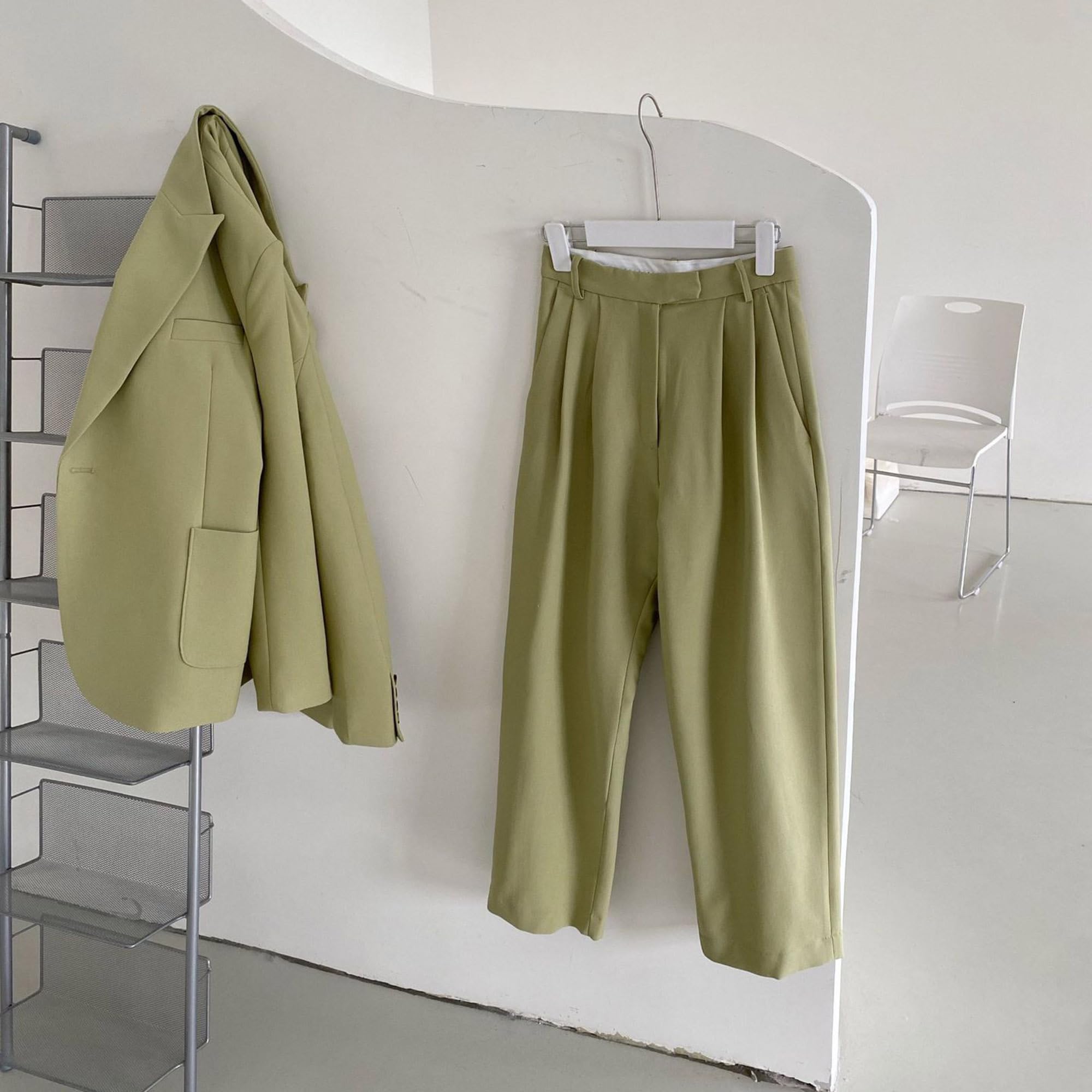 Women's 2-Piece Pant Suit Set - Loose Fit Plus Size Business Suits for Professional Women | Office Wear & Formal Outfits