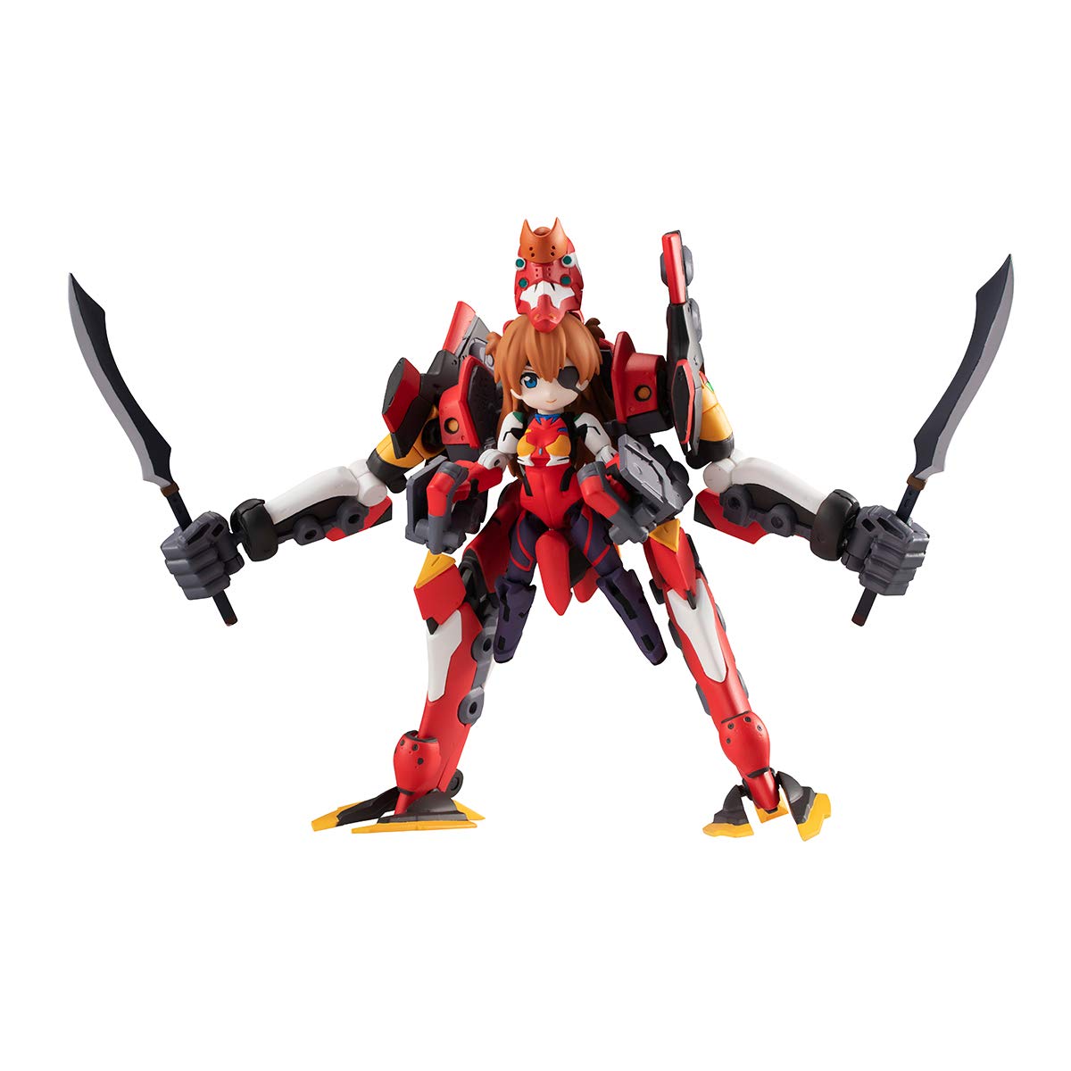 Megahouse Desktop Army Evangelion Movie Shikinami Asuka Langley & Evangelion Unit-02 Action Figure Set - Collectible Anime Model for Display, Gifts & Home Decor