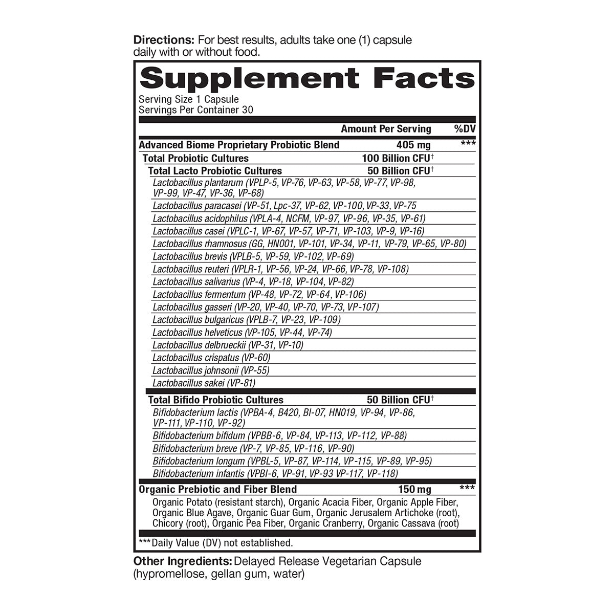 Advanced Biome Probiotic Supplement for Gut Health & Digestion Support - Boost Immunity & Balance Microbiome | Ideal for Daily Wellness & Travel