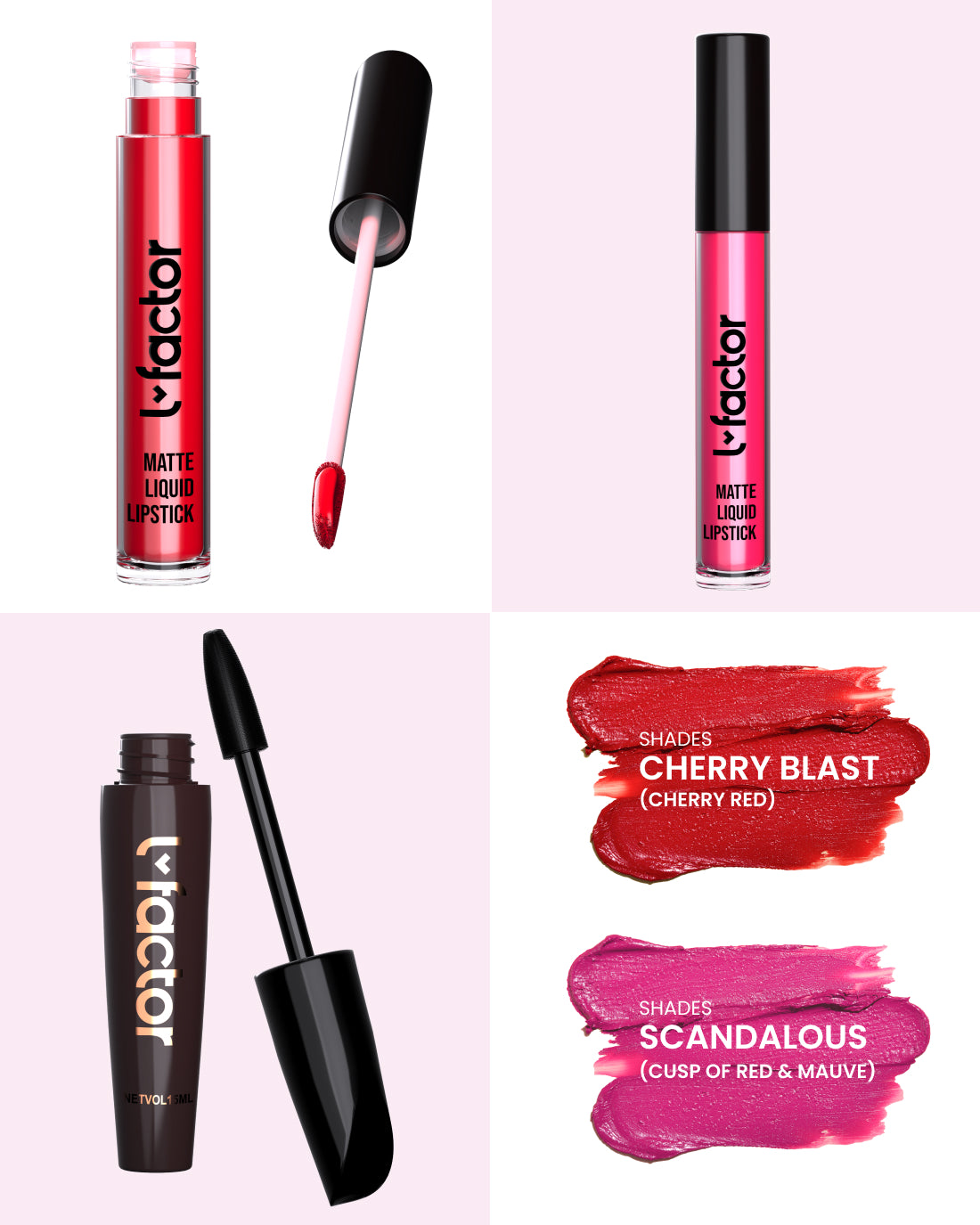 2 Pack Velvet Liquid Lipstick & Volumeyes Mascara Set - Long Lasting Waterproof, Non-Drying Formula with Vitamin E & Keratin Extract (5ml & 15ml) - Perfect for Day to Night Makeup & Special Occasions