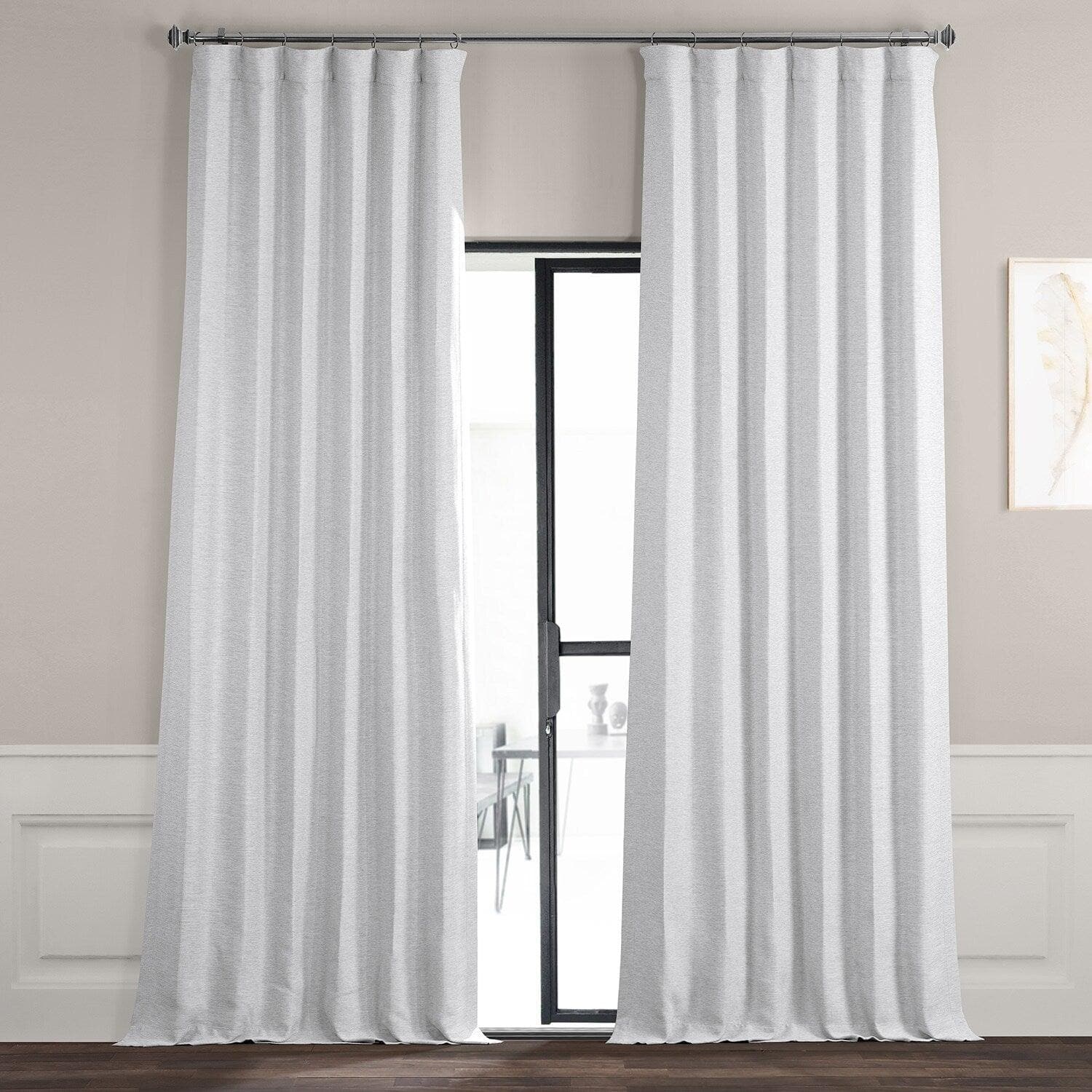 Bellino Room Darkening Curtains - Off White Textured Fabric for Bedroom & Living Room - Blackout Window Drapes for Better Sleep & Light Control