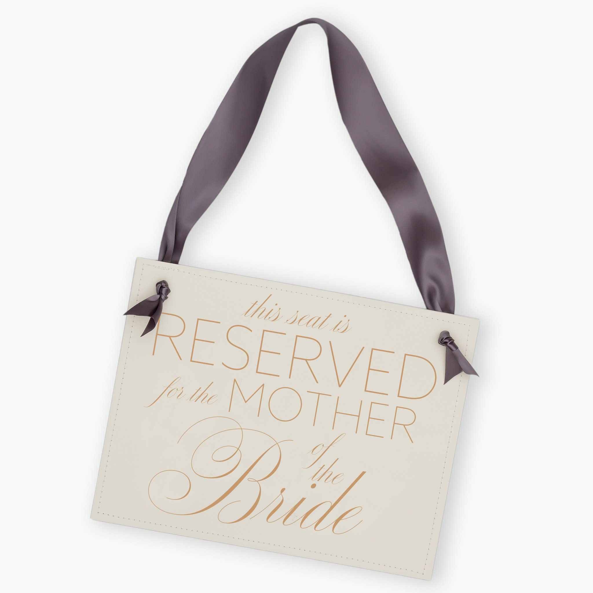 Elegant Reserved Seat Sign for Mother of the Bride - Handmade in USA - Ritzy Rose - Perfect for Wedding Ceremonies & Reception Seating Decor
