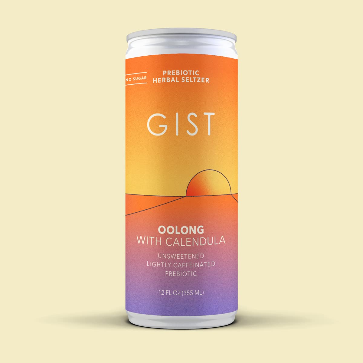 Organic Gist Functional Herbal Beverage - Oolong Tea with Calendula (12 fl oz, Pack of 12) | Sugar-Free, 4g Plant Fiber, 2g Plant Protein | Refreshing Drink for Wellness, Hydration & Daily Energy Boost