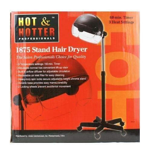 Professional Turbo 2000 Ceramic Stand Hair Dryer - 1875W Fast Drying with Ionic Technology for Salon-Quality Results at Home | Perfect for Styling, Blowouts & Daily Hair Care