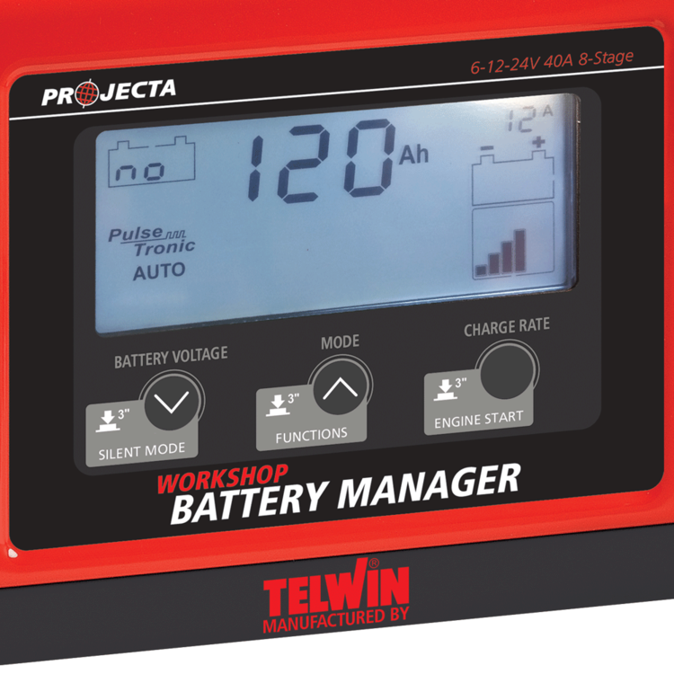 Projecta 6V/12V/24V 8-Stage Smart Battery Charger - Car, Boat, RV, Motorcycle & Marine Battery Maintenance Charger for Lead-Acid, AGM, Gel & Deep Cycle Batteries
