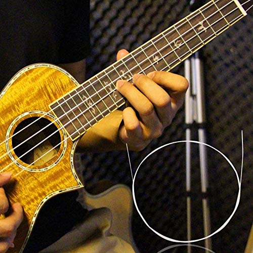 4-Pack Clear & Black Nylon Ukulele Strings (U103 & U101) - B-F-D-A Tuning for 21/23/26 Inch Ukuleles - Perfect for Beginners, Replacement & Live Performances