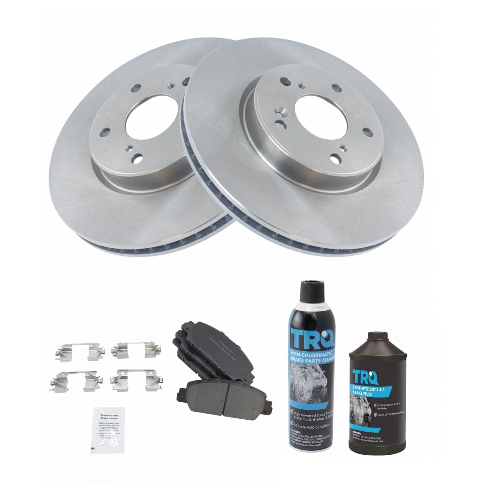 High-Performance Front Brake Pad & Rotor Kit - Ceramic Brake Pads & Rotors Compatible with 2013-2018 Honda Accord, 2016-2019 HR-V - Smooth Stopping Power for City Driving & Highway Commutes