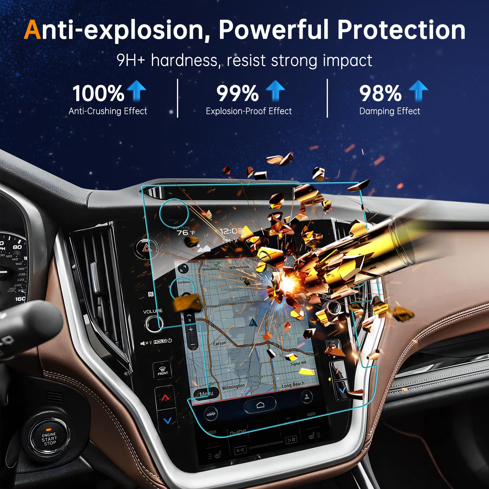 2024-2025 Subaru Outback Tempered Glass Screen Protector - 11.6 Inch Anti-Scratch & Anti-Fingerprint Touch Screen Cover for Subaru Outback/Legacy 2020-2025 Models - Perfect for Navigation & Daily Driving Protection