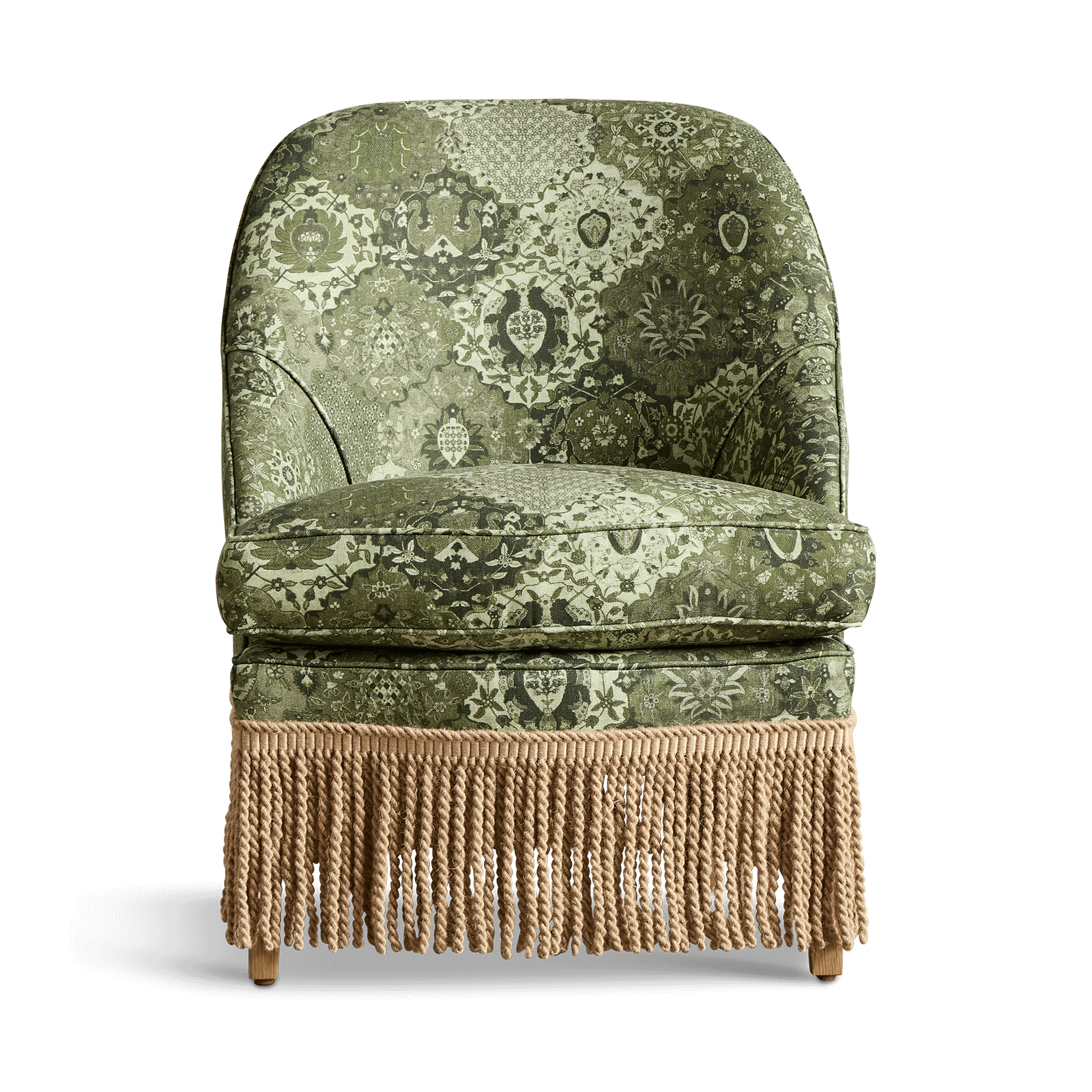 CASPAR Linen Fireplace Pull Up Chair - Modern Accent Armchair with Juniper Green Upholstery | Perfect for Living Room, Bedroom, or Reading Nook