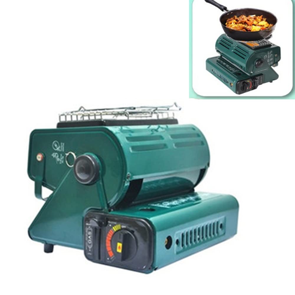Portable 2-in-1 Propane/Butane Space Heater & Stove - Adjustable Mini Outdoor Heater with Handle for Camping, Fishing, Hunting - Perfect for Tents, Cabins & Emergency Heating