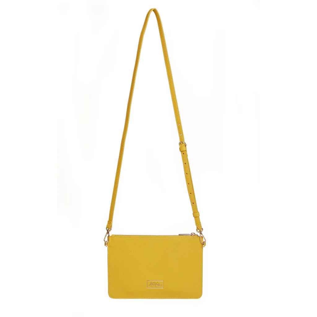 Alice Wheeler Ealing Phone & Clutch Pouch - Mustard Yellow | Stylish Crossbody Bag for Women | Perfect for Parties, Shopping & Everyday Use