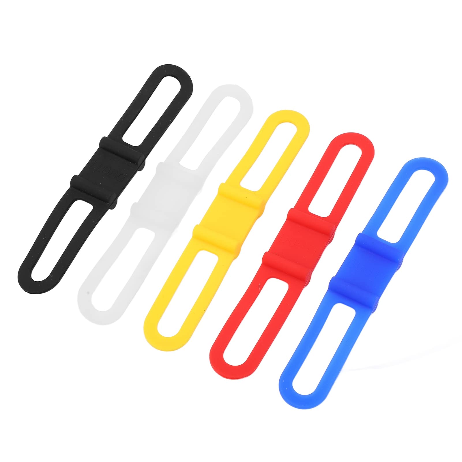 Durable Silicone Flashlight Handlebar Mount Bands for Mountain Bikes - 5 Pack | Secure Bike Light Holder for Night Riding, Cycling & Outdoor Adventures
