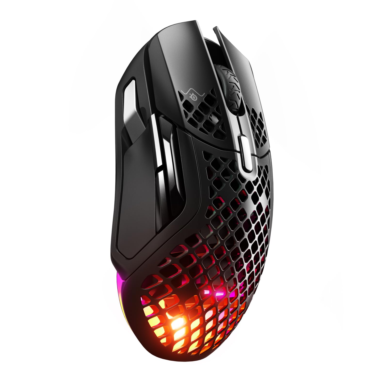 SteelSeries Aerox 5 Wireless RGB Gaming Mouse - Ultra-Lightweight Honeycomb Design with Water-Resistant Coating - 9 Programmable Buttons - Bluetooth & 2.4GHz Wireless - 18,000 DPI TrueMove Air Optical Sensor - Perfect for FPS, MOBA, and Esports Gaming