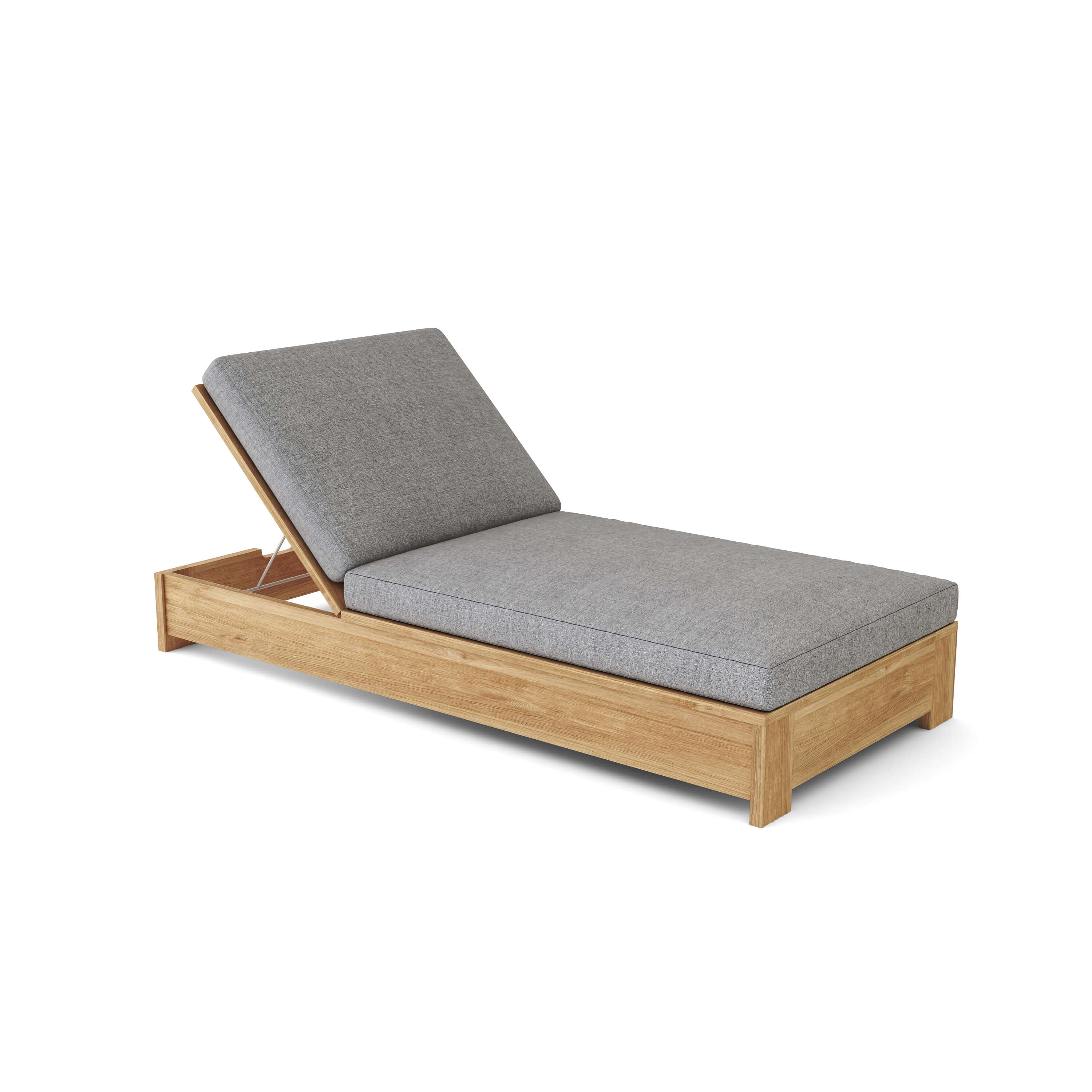 Premium Teak Wood Sun Lounger - Outdoor Patio Poolside Chaise Lounge for Backyard, Beach & Garden Relaxation | Weather-Resistant & Comfortable